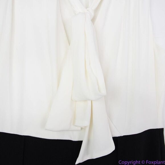 NEW White House Black Market black white colorblock Tie-Detail Jumpsuit, 6 - Picture 10 of 16